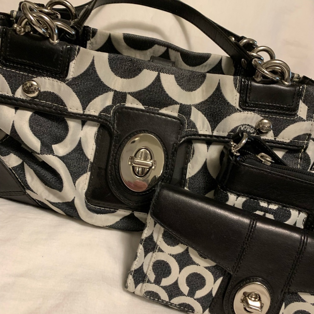 Coach 3 Piece Black and White Set